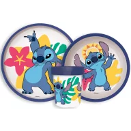   Disney Lilo și Stitch Palm set de veselă antiderapant, set micro din plastic