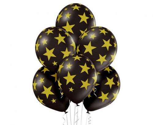 Colorat Black Star, Balon Star, Set baloane 6 buc 30 cm (12 inch)