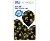 black Star, Star balon, balon set de 6 30 cm (12 inch)