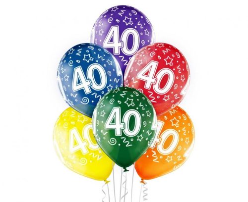 Colorful Happy Birthday 40 balon, balon 6 bucăți 12 inch (30cm)