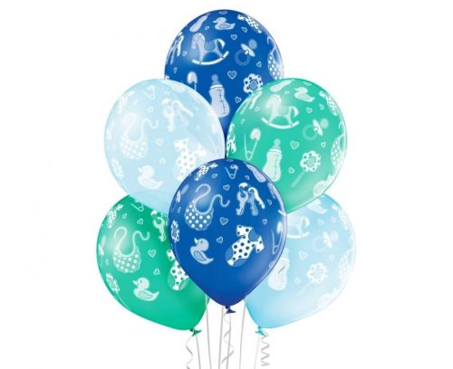 Bebe Boy Blue balon, balon 6 bucăți 12 inch (30cm)