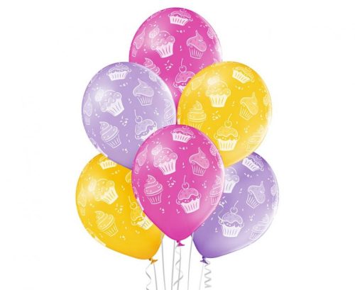 Muffin Cupcakes, balon, 6 buc 12 inch (30 cm)