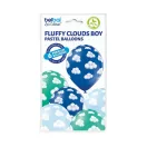 Bebe Fluffy Clouds Boy, Set de baloane, 6 buc, 12 inch (30 cm)