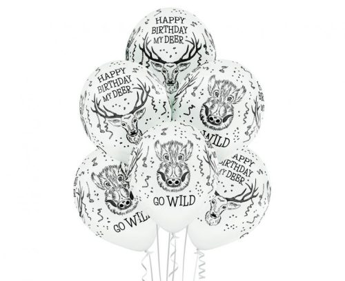Căprioară Wild balon, balon 6 bucăți 12 inch (30 cm)