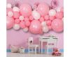 Roz Bebe Girl balon, balon ghirlandă set de 65 de bucăți