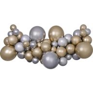 Colorat Silver-Gold balon, set ghirlandă cu baloane 65 buc