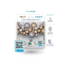 Colorat Silver-Gold balon, set ghirlandă cu baloane 65 buc