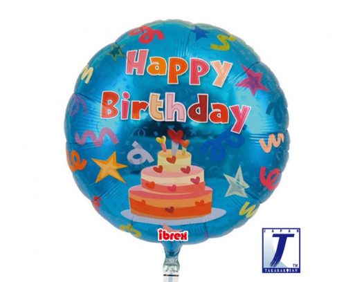 Happy Birthday Cake, Tort balon folie 35 cm