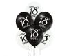 black White Happy Birthday 18 balon, balon 6 bucăți 12 inch (30cm)