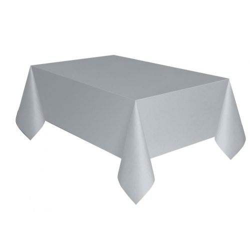 Silver, Față de masă din plastic argintiu 137x274 cm