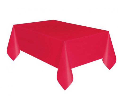 Red, față de masă din plastic roșu 137x274 cm