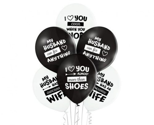 Best Husband Ever, Cel mai bun soț balon, balon 6 bucăți 12 inch (30 cm)