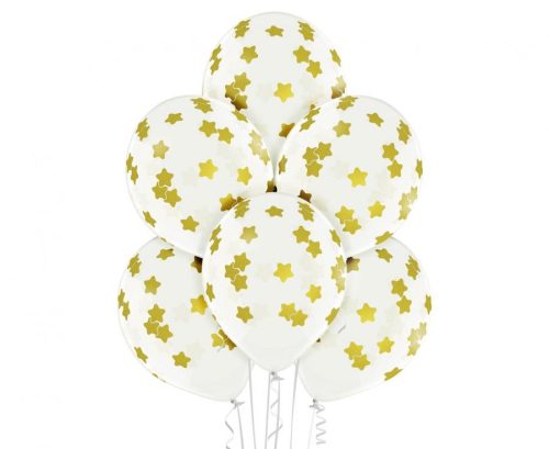 Colorat Stars, Set de baloane cu stele, 6 buc. 30 cm (12 inch)