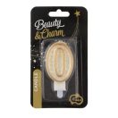 Numere Gold Lumânare aurie cu sclipici cifră 0, lumânare de tort