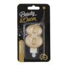 Numere Gold Lumânare Cu Sclipici Auriu Numărul 8, Lumânare Pentru Tort