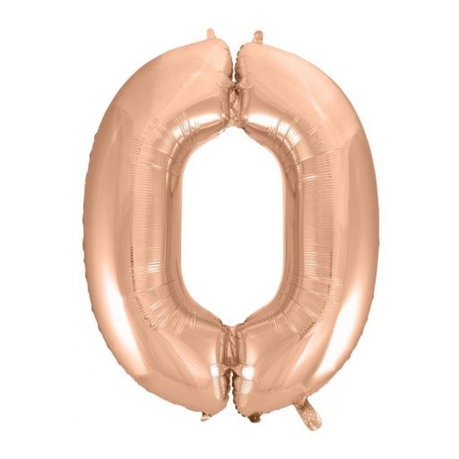 Numere Rose Gold Balon folie numărul 0 92 cm