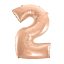 Numere Rose Gold Balon folie numărul 2, 92 cm