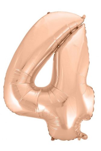 rose gold Balon folie cifra 4 92 cm