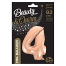 Numere Rose Gold Balon din folie numărul 4, 92 cm