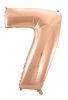 rose gold Balon folie cifra 7 92 cm