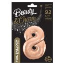 Numere Rose Gold Baloane folie numărul 8, 92 cm