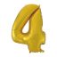 Numere Gold Mat Balon din folie aurie cu cifra 4 92 cm