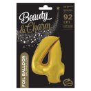 Numere Gold Mat Balon din folie aurie cu cifra 4 92 cm
