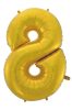 Gold 8 Gold Mat număr balon folie 92 cm