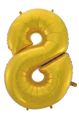 Gold 8 Gold Mat număr balon folie 92 cm