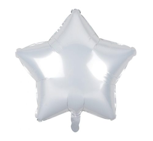 Alb Stea White Star balon folie 44 cm
