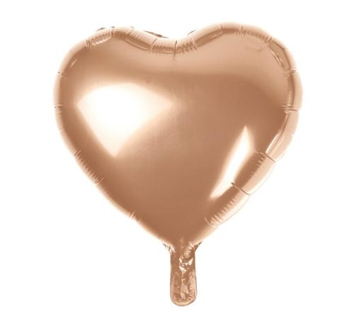 rose gold Heart , pink Inimă balon folie 37 cm