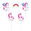 Unicorn Rainbow  lumânare de tort, set de lumânări 5 buc