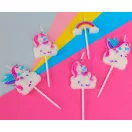 Unicorn Rainbow  lumânare de tort, set de lumânări 5 buc