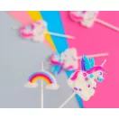 Unicorn Rainbow  lumânare de tort, set de lumânări 5 buc