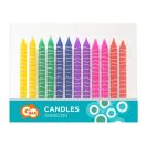 Colorat Crayons lumânare de tort, set de lumânări 12 buc