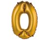 Gold Matt, Auriu 0 mini număr balon folie 35 cm