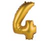 Gold Matt, Auriu 4 mini număr balon folie 35 cm