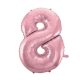 Light Pink, Roz Balon folie cifra 8 92 cm