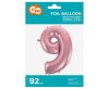 Light Pink, Roz Balon folie cifra 9 92 cm