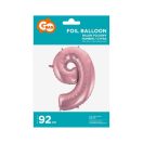 Numere Roz deschis, Balon folie 9, 92 cm