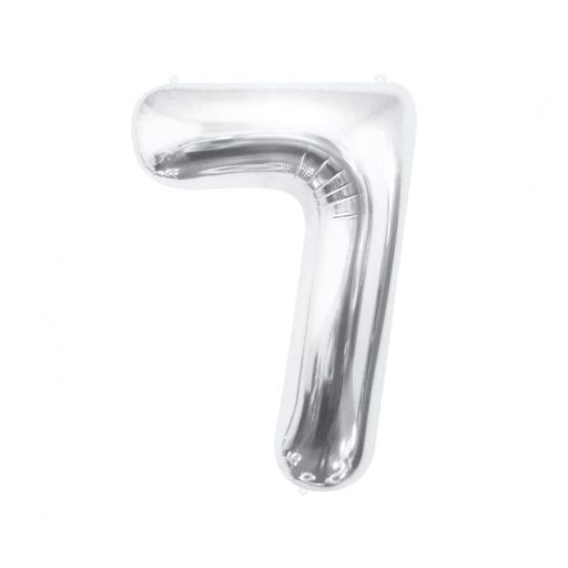 Numere Argintiu, Balon din folie numărul 7 argintiu 85 cm