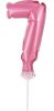 Pink 7 Pink numărul numărul balon folie tort 13 cm
