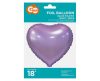 Matt Lilac Heart , Lilac Inimă balon folie 37 cm