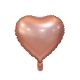Matt Pink Gold Heart , Pink Inimă balon folie 37 cm