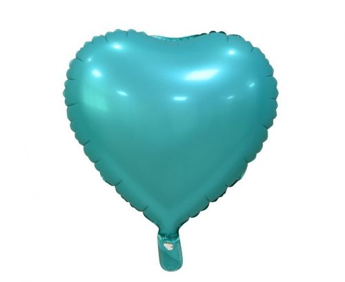Matt Turquoise Heart , Turcoaz Inimă balon folie 37 cm