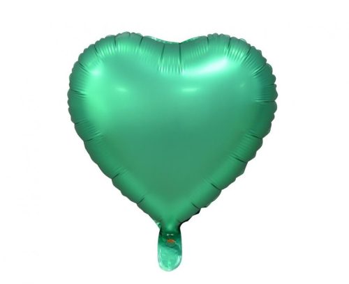 Matt Green Heart , Verde Inimă balon folie 37 cm