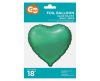 Matt Green Heart , Verde Inimă balon folie 37 cm