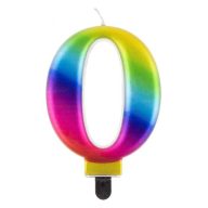   Numere Galaxy Lumânare colorată număr 0, lumânare pentru tort