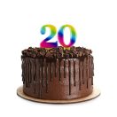 Numere Galaxy Lumânare colorată numărul 2, lumânare de tort