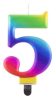 Numere Galaxy Lumânare aniversară colorată numărul 5
